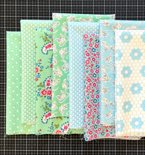 Load image into Gallery viewer, Green and Blue Stitch Fat Quarter Bundle by Camille Roskelley for Moda Fabrics