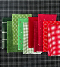 Load image into Gallery viewer, Holiday Red and Green Fat Quarter Bundle Custom Curated by Sewcial Stitch