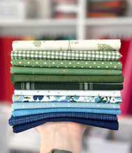 Load image into Gallery viewer, Nantucket Blue and Green Fat Quarter Bundle Custom Curated by Sewcial Stitch