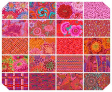 Load image into Gallery viewer, Ruby Red Jelly Roll 2.5" Fabric Strips by Kaffe Fasset for Free Spirit Fabrics