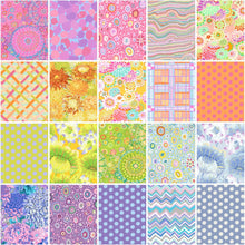Load image into Gallery viewer, Kaffe Fasset Collective Sorbet Pastel Charm Pack 5" x 5" Squares Free Spirit Fabrics