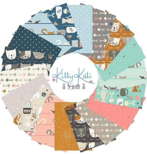 Kitty Kats Fat Quarter Bundle by Cotton and Steel