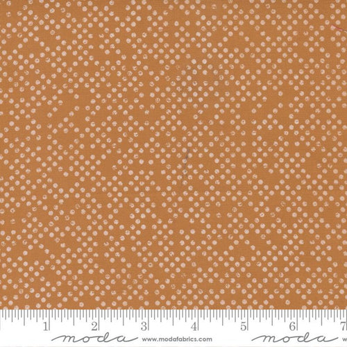 Lazy Afternoon Rust Dots Fabric by Zen Chic for Moda