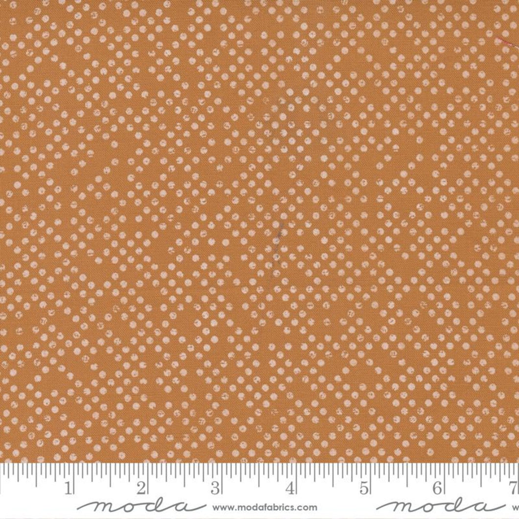 Lazy Afternoon Rust Dots Fabric by Zen Chic for Moda