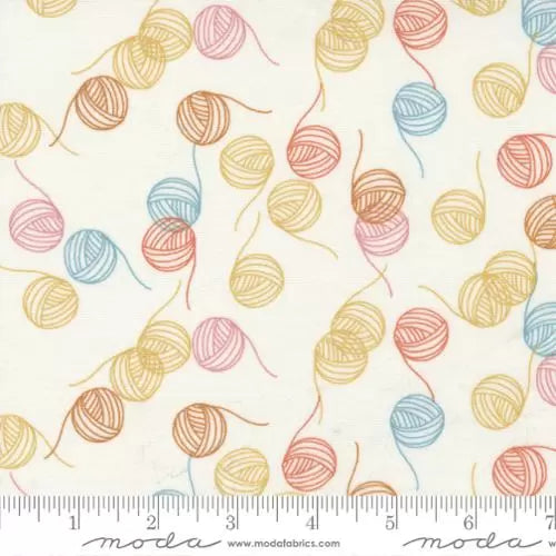 Lazy Afternoon Ivory Yarn Fabric by Zen Chic for Moda