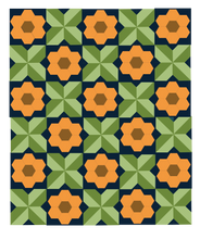 Load image into Gallery viewer, Lullaby Garden Modern Quilt Kit Modern Charm Stitchery Baby and Throw Options-Navy