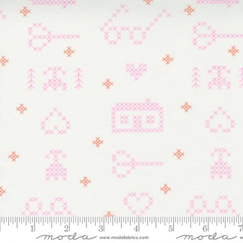 Make Time Off Low Volume Cross Stitch Fabric by Aneela Hoey for Moda Fabrics