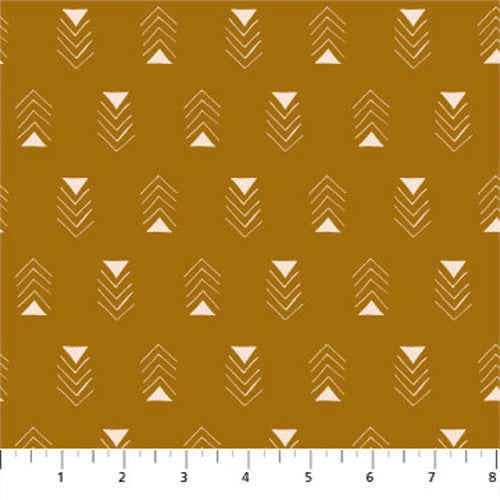 Martha Arrowhead Gold Fabric by  for FIGO Fabrics