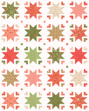 Load image into Gallery viewer, Heirloom Sky Poinsettia and Pear Quilt Kit Pattern By Modern Charm Stitchery 3 Size Options