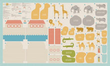Load image into Gallery viewer, Noah&#39;s Ark Fabric Toy Panel by Stacy Iest Hsu for Moda Fabrics