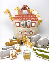 Load image into Gallery viewer, Noah&#39;s Ark Fabric Toy Panel by Stacy Iest Hsu for Moda Fabrics