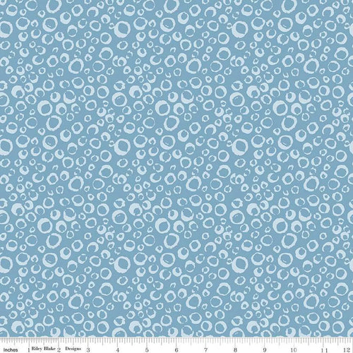 Ocean Oasis Bubbles Blue Fabric by Diane Labombarbe for Riley Blake Designs