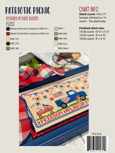 Load image into Gallery viewer, Patriotic Picnic Cross Stitch Pattern by Katie Rogers of Primrose Cottage Stitches