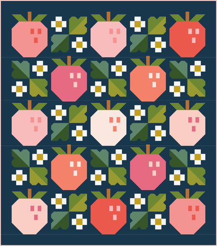 Pineberry Navy Blue Quilt Kit - Pattern by Pen and Paper Patterns