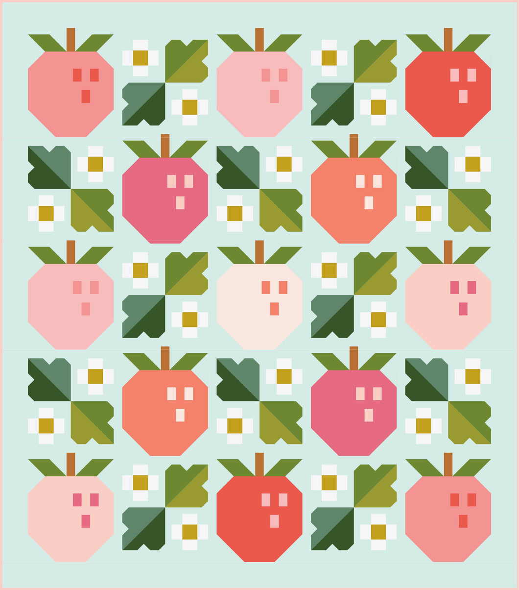 Pineberry Light Blue Quilt Kit - Pattern by Pen and Paper Patterns