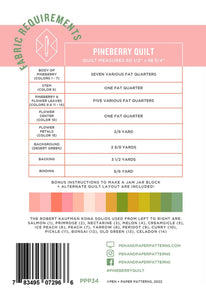 Pineberry Navy Blue Quilt Kit - Pattern by Pen and Paper Patterns