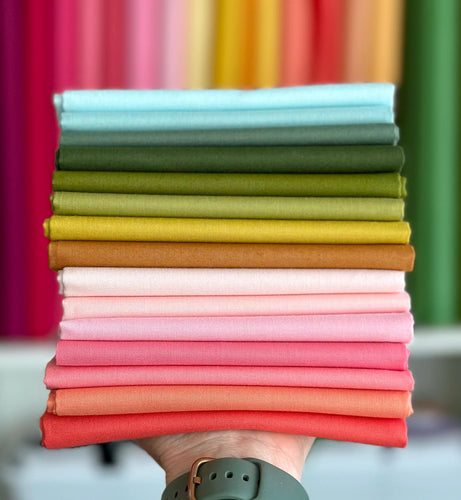Pineberry Confetti Cotton Solid Fat Quarter Bundle Custom Curated by Sewcial Stitch