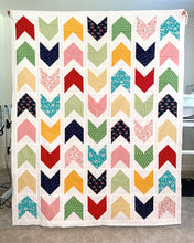 Load image into Gallery viewer, Pow Wow Throw Size Quilt Top by Sewcial Stitch FREE SHIPPING