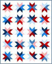 Load image into Gallery viewer, Solid Patriotic Beaming Throw Quilt Kit-Pattern by Emily Tindall of Homemade Emily Jane