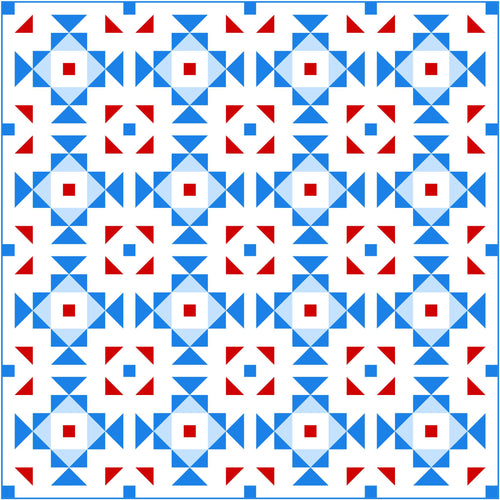 Patriotic Swizzle Solid Quilt Kit by Sewcial Stitch 3 size options