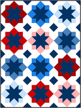 Load image into Gallery viewer, Solid Patriotic Stellar Mosaic Quilt Kit-Throw size