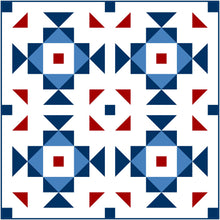 Load image into Gallery viewer, Patriotic Swizzle Solid Quilt Kit by Sewcial Stitch 3 size options