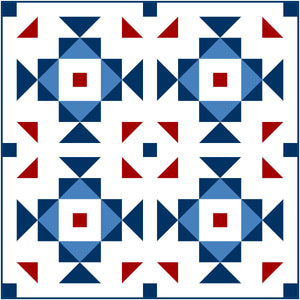 Patriotic Swizzle Solid Quilt Kit by Sewcial Stitch 3 size options