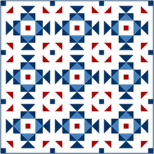 Load image into Gallery viewer, Patriotic Swizzle Solid Quilt Kit by Sewcial Stitch 3 size options