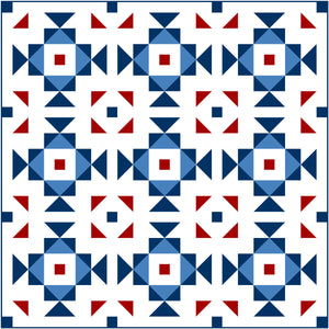 Patriotic Swizzle Solid Quilt Kit by Sewcial Stitch 3 size options