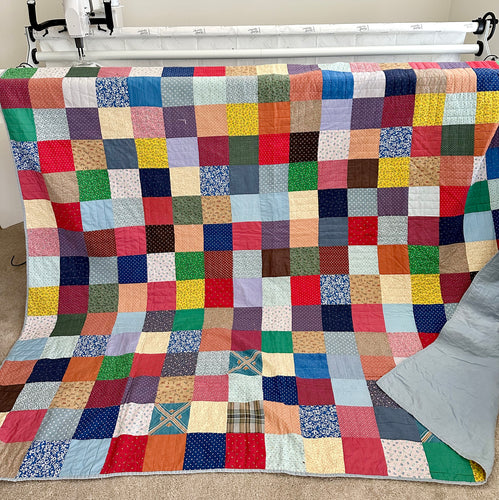 FREE SHIPPING Vintage Patchwork Quilt Size 87