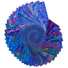 Load image into Gallery viewer, Royal Blue Jelly Roll 2.5" Fabric Strips by Kaffe Fasset for Free Spirit Fabrics