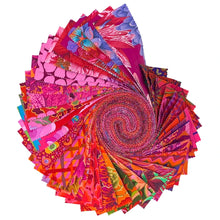 Load image into Gallery viewer, Ruby Red Jelly Roll 2.5" Fabric Strips by Kaffe Fasset for Free Spirit Fabrics