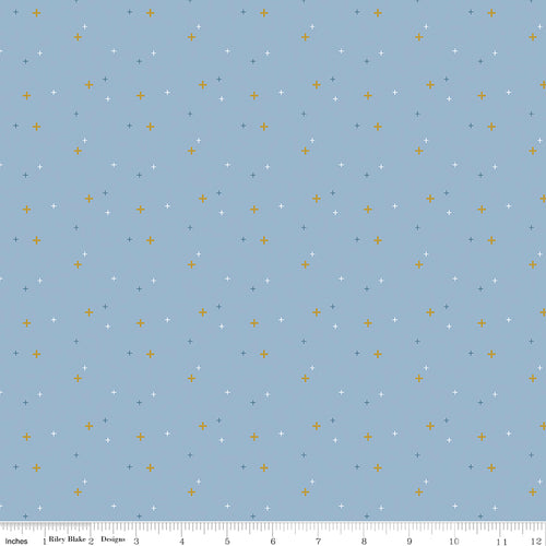 Sparkler Lake Blue Fabric by Melissa Mortenson for Riley Blake Designs