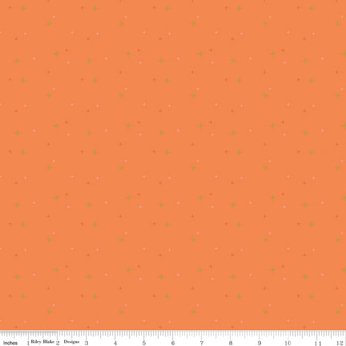 Sparkler Pumpkin Orange Fabric by Melissa Mortenson for Riley Blake Designs