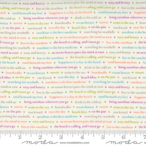 Seashore Drive Low Volume Text Print Fabric by Sherri and Chelsi for Moda Fabrics