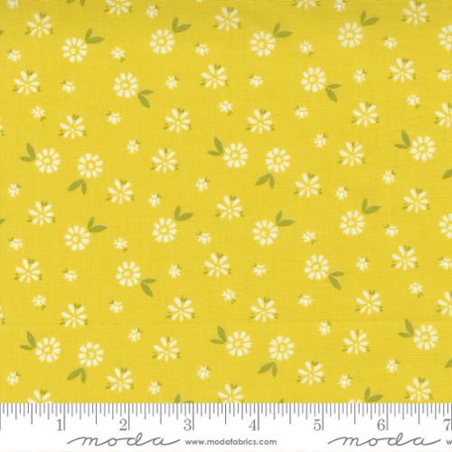 Seashore Drive Citrine Green-Yellow Floral Fabric by Sherri and Chelsi for Moda Fabrics