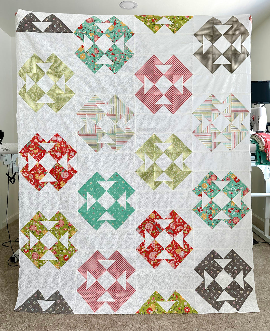 Secret Sauce Throw Size Quilt Top by Sewcial Stitch FREE SHIPPING