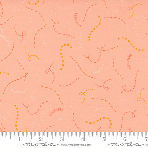 Sew Wonderful Peach Stitch In Time Fabric by Paper and Cloth for Moda