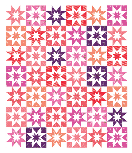 Shimmer Sky Sincerely Yours Quilt Kit Small and Large Throw Options
