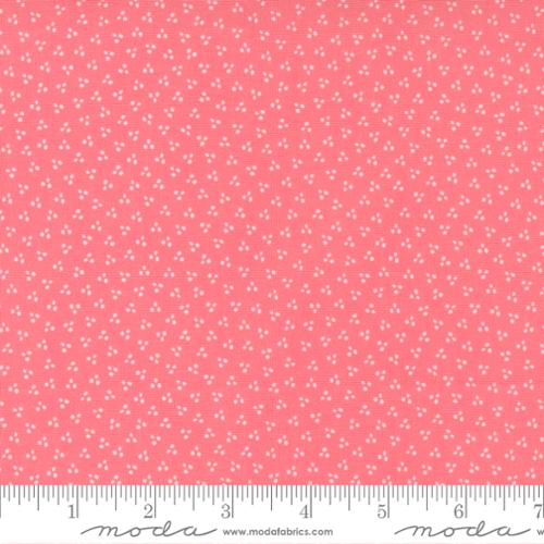 Sincerely Yours Flamingo Peach Dots Fabric by Sherri and Chelsi for Moda Fabrics