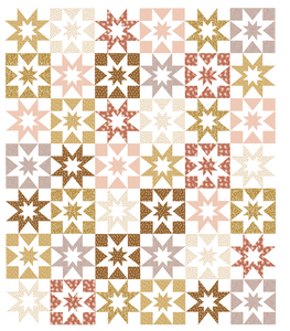 Shimmer Sky Butterscotch Quilt Kit Small and Large Throw Options
