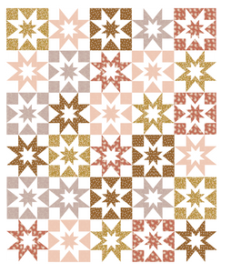 Shimmer Sky Butterscotch Quilt Kit Small and Large Throw Options