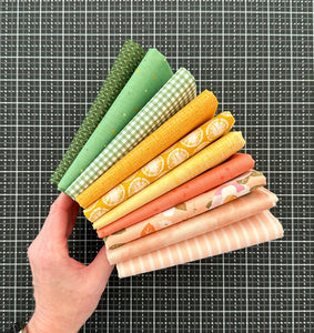 Sprig Green, Yellow and Peach Fat Quarter Bundle Custom Curated by Sewcial Stitch