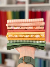 Load image into Gallery viewer, Sprig Green, Yellow and Peach Fat Quarter Bundle Custom Curated by Sewcial Stitch