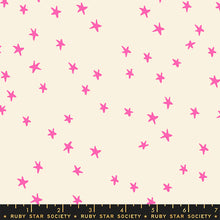 Load image into Gallery viewer, Starry Neon Pink Fabric by Ruby Star Society for Moda