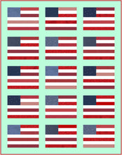 Load image into Gallery viewer, Stars and Stripes Patriotic Flag Quilt Kit-4 Color Options