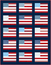 Load image into Gallery viewer, Stars and Stripes Patriotic Flag Quilt Kit-4 Color Options