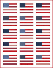 Load image into Gallery viewer, Stars and Stripes Patriotic Flag Quilt Kit-4 Color Options