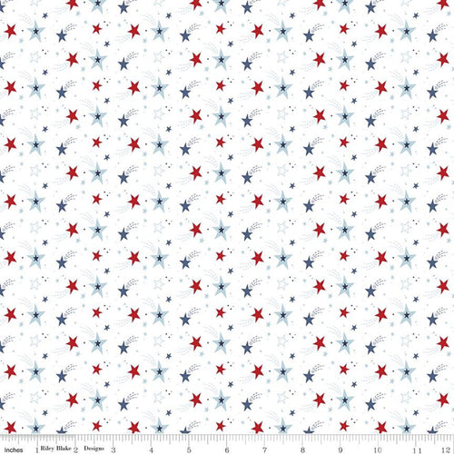 Stars and Stripes Forever Patriotic Star Fabric by Lori Whitlock for Riley Blake Designs
