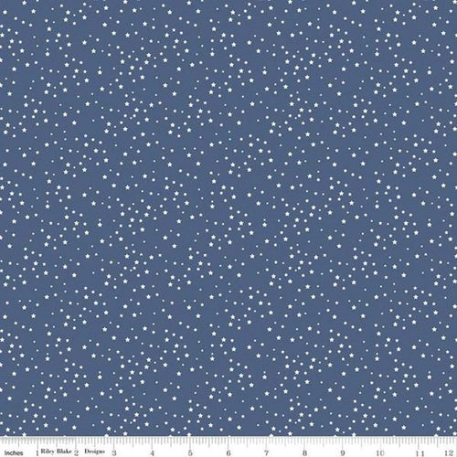 Stars and Stripes Forever Navy Blue Star Fabric by Lori Whitlock for Riley Blake Designs